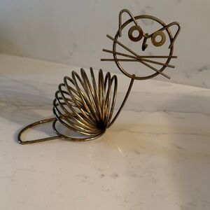 Mid Century Modern Metal Cat Envelope holder